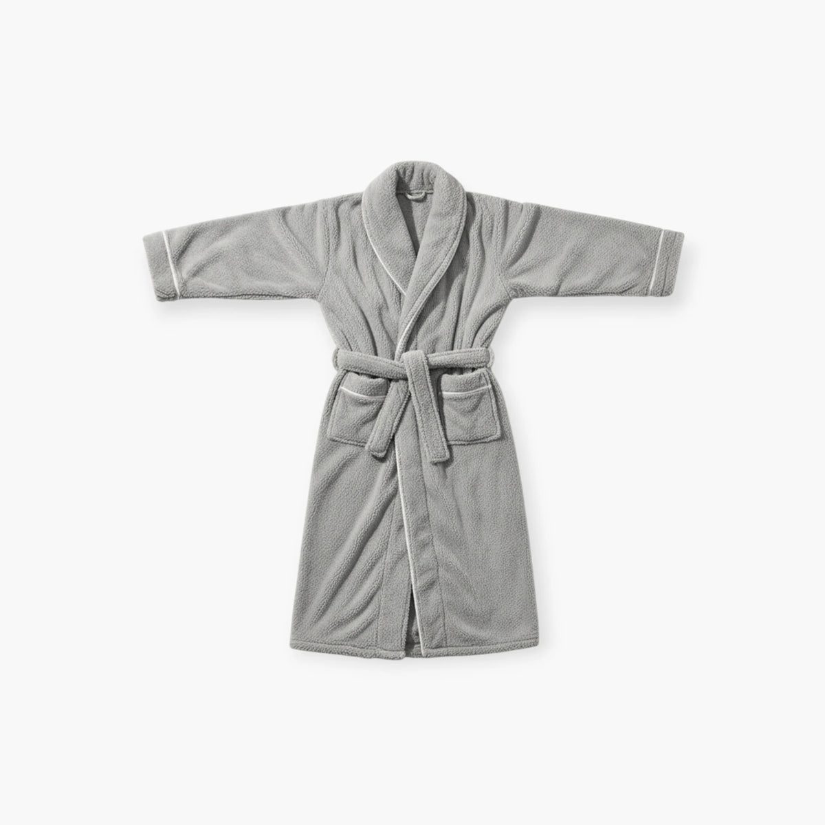 Peignoir Homme - Long Gris Épais