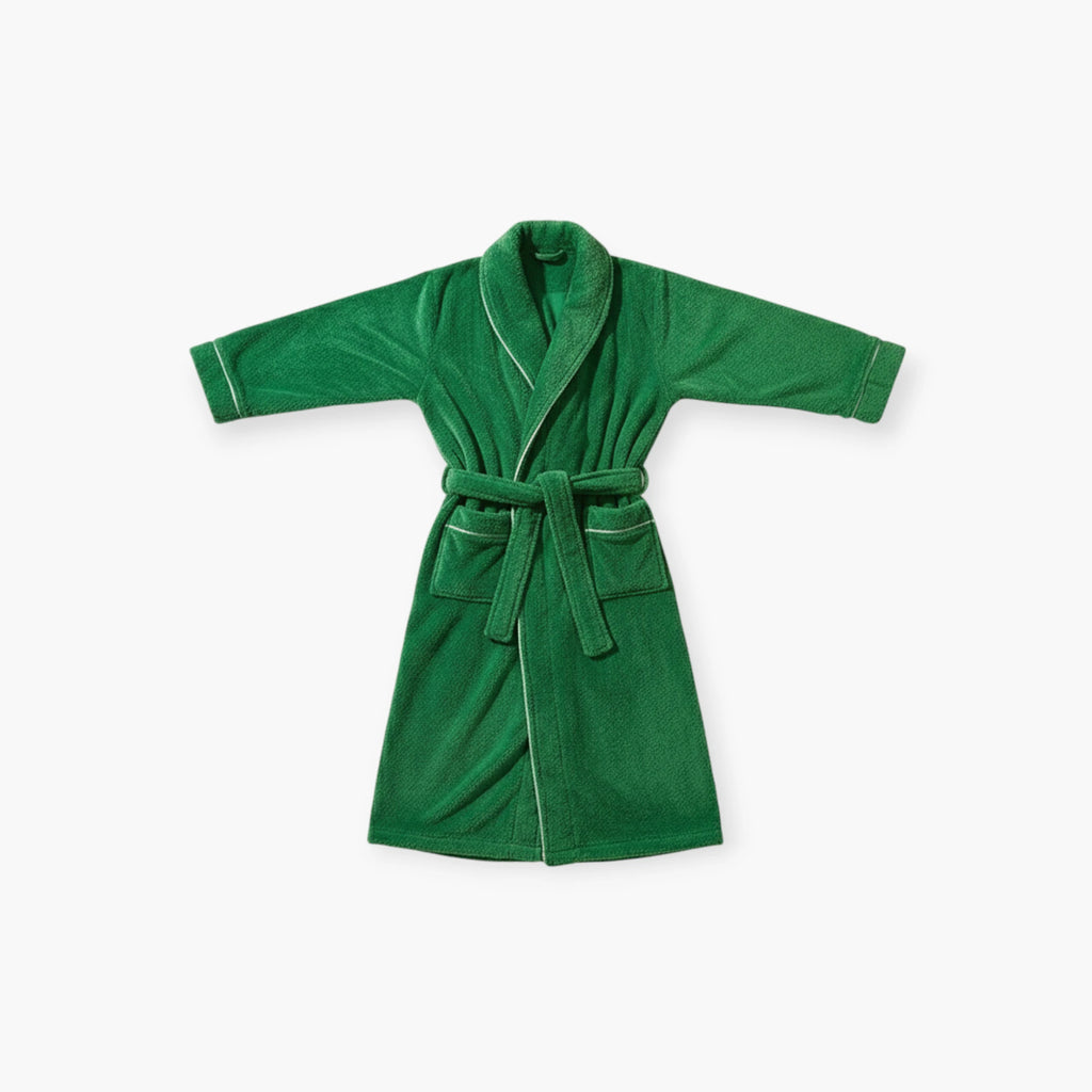 Peignoir Homme - Long Vert Épais