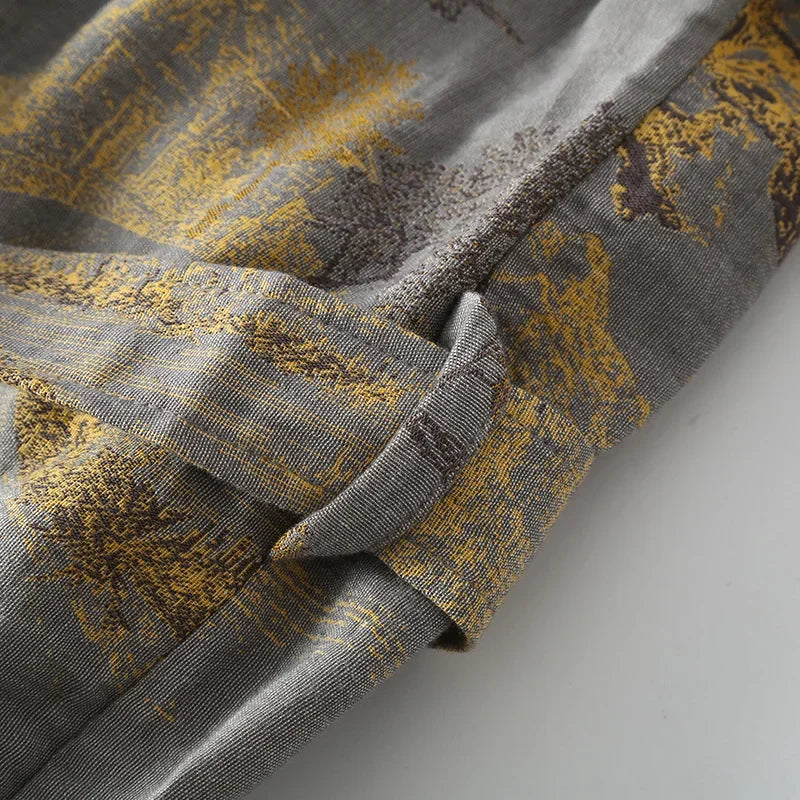 Peignoir kimono gris homme - Momiji