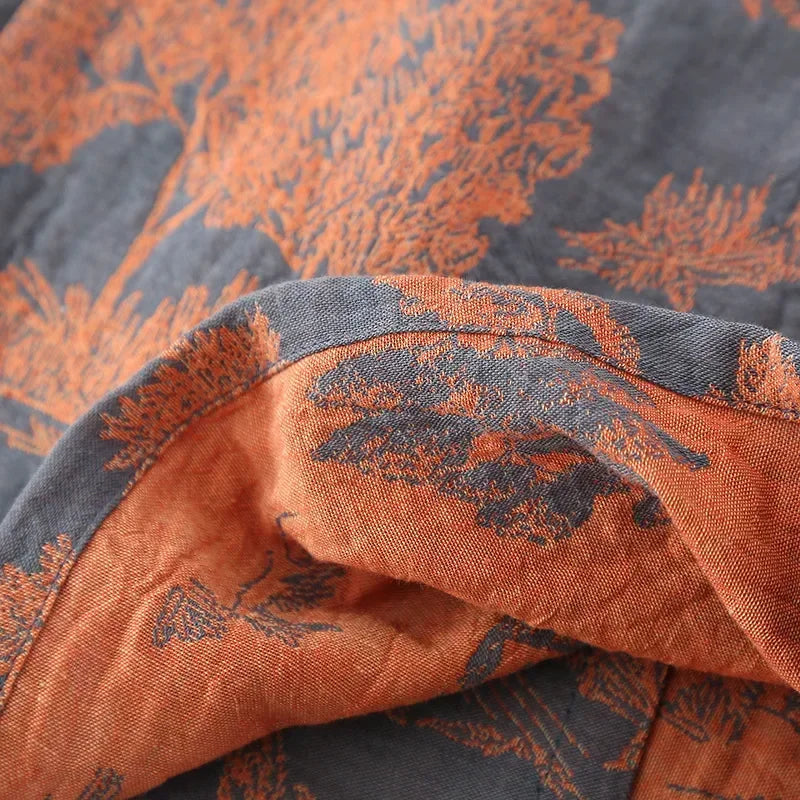 Peignoir kimono bleu homme - Ukiyo