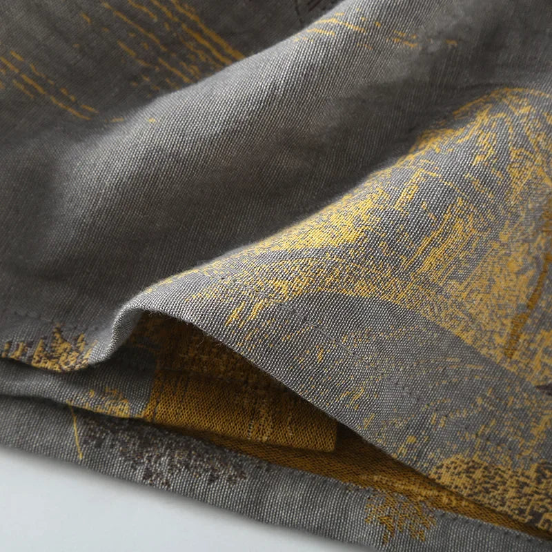 Peignoir kimono gris homme - Momiji