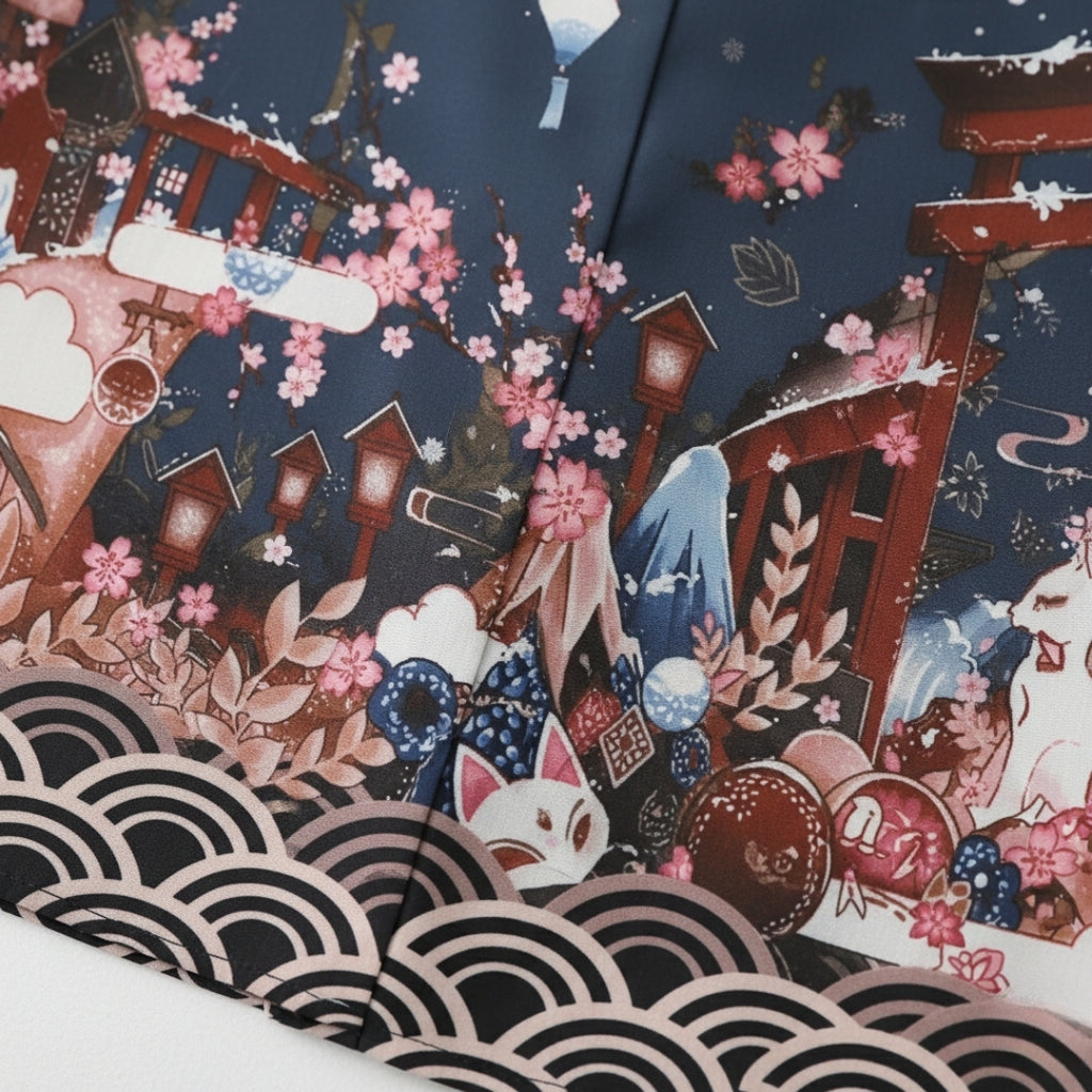 Kimono japonais en polyester
