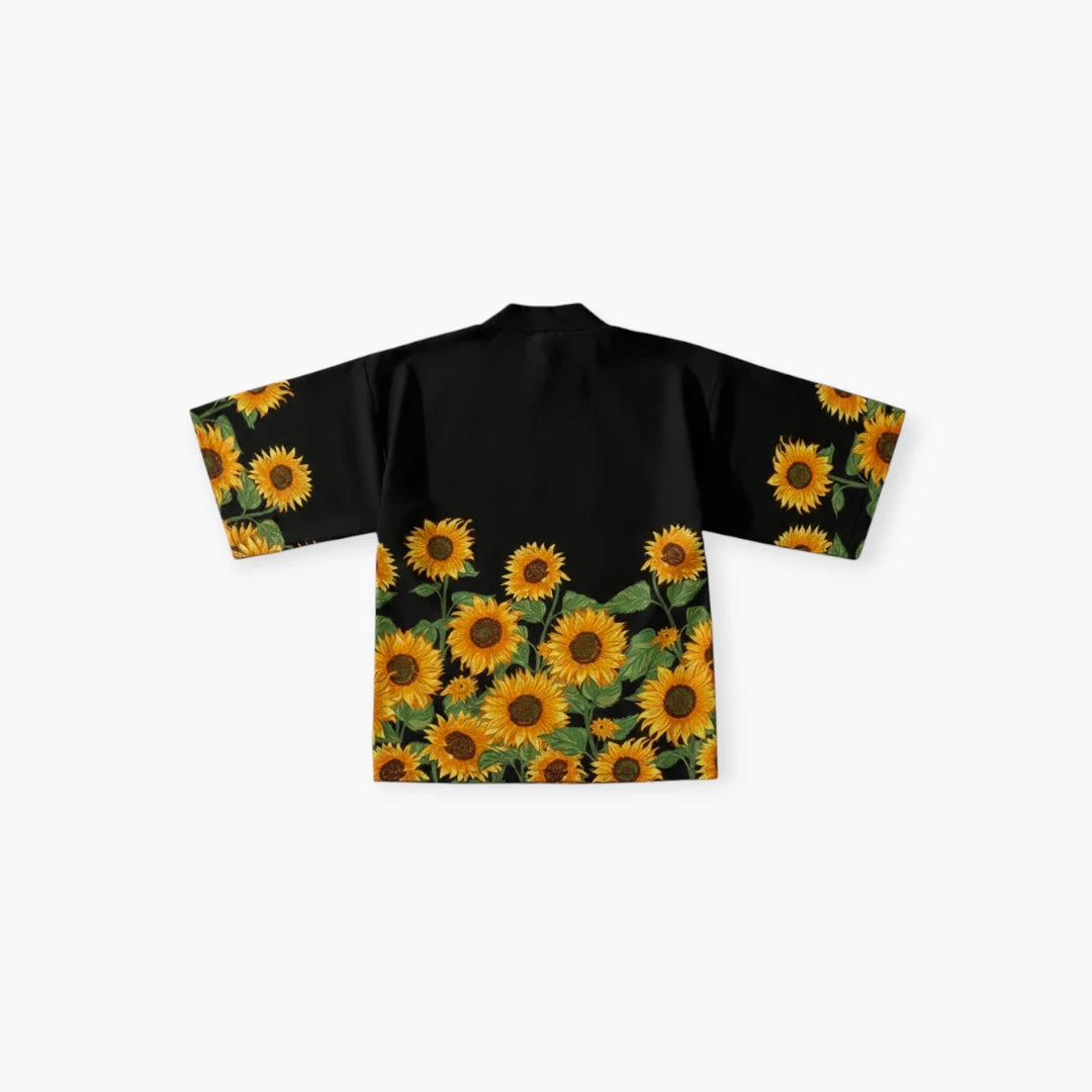 Kimono fleuri jaune