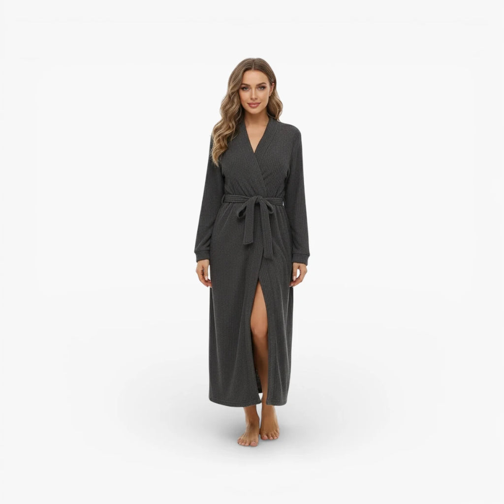 Peignoir Court Femme Manches Longues Polaire