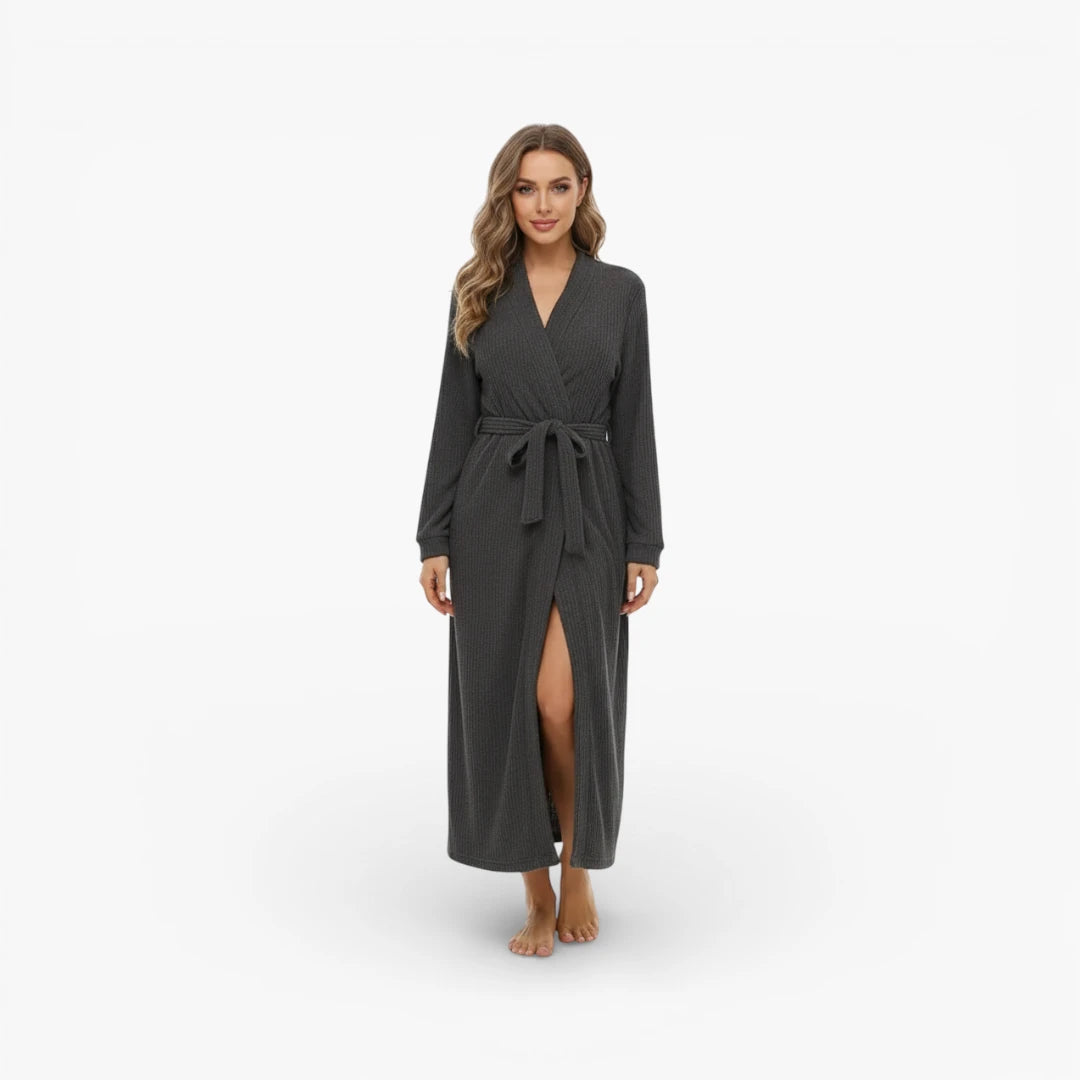 Peignoir Court Femme Manches Longues Polaire