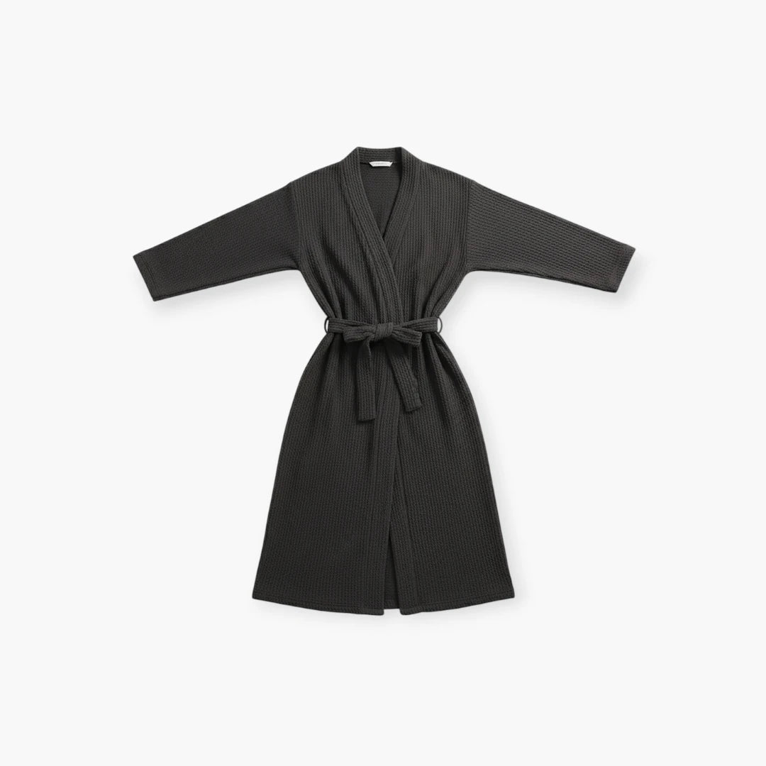 Peignoir Court Femme Manches Longues Polaire