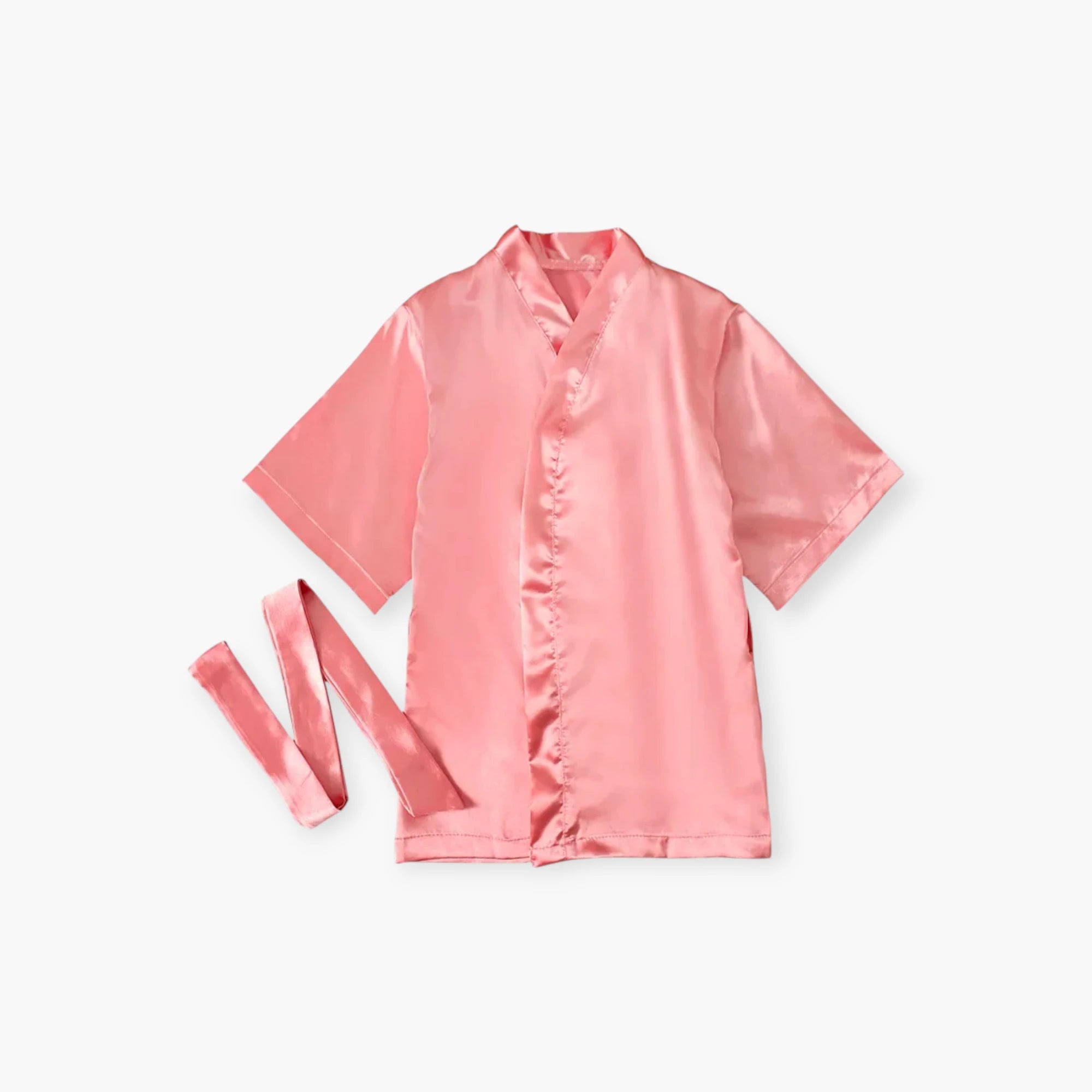 Peignoir Satin Fille Rose Princess